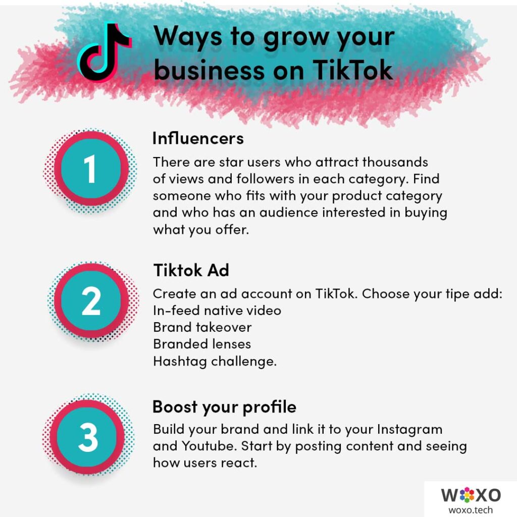 3 ways to grow your business on tiktok: influencers, TikTok Ads and by boosting your profile